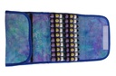 Travel Bag, Med. Blue - top panel open view with product
